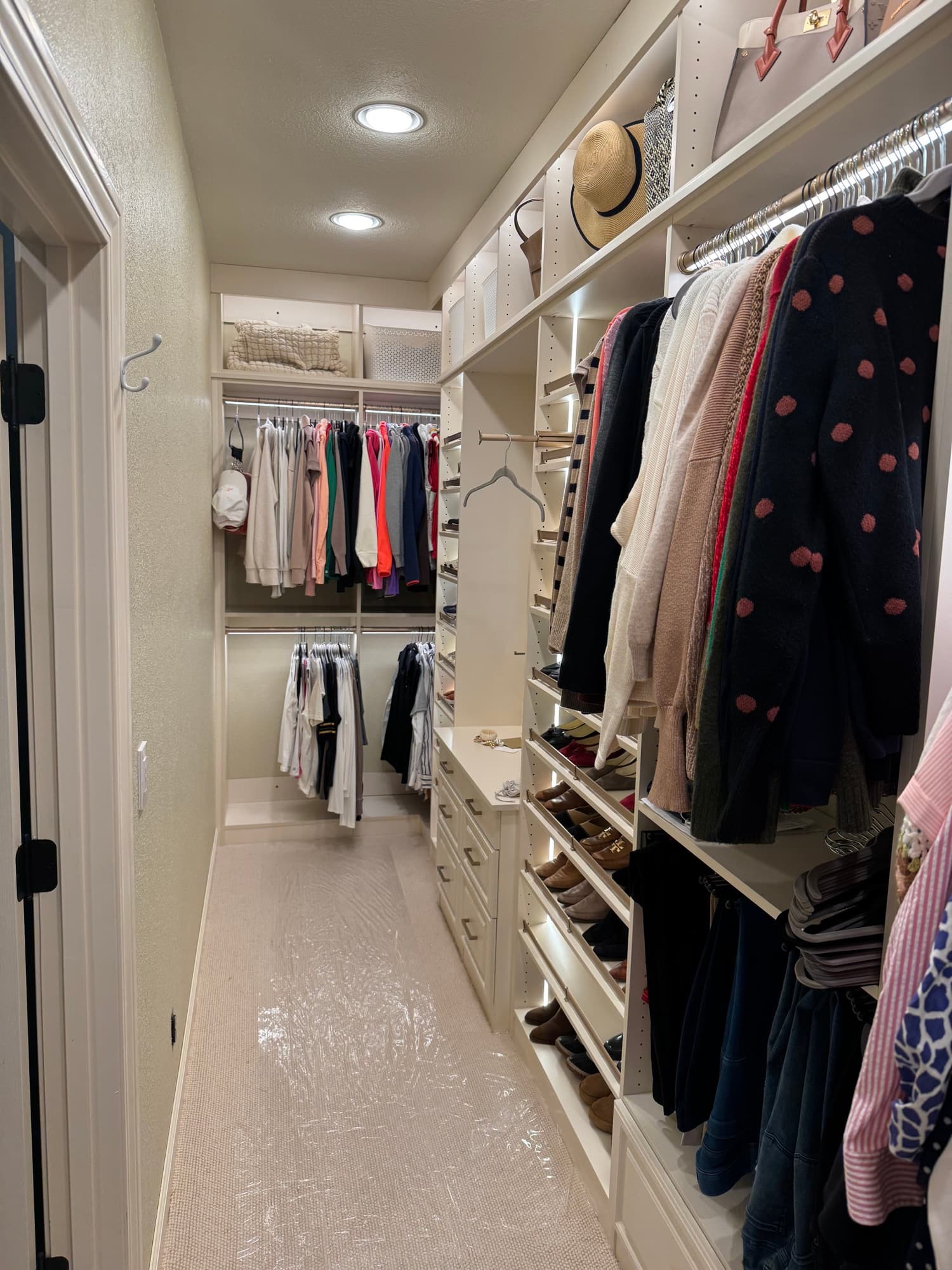 Pederson Residence his-and-hers walk-in closet